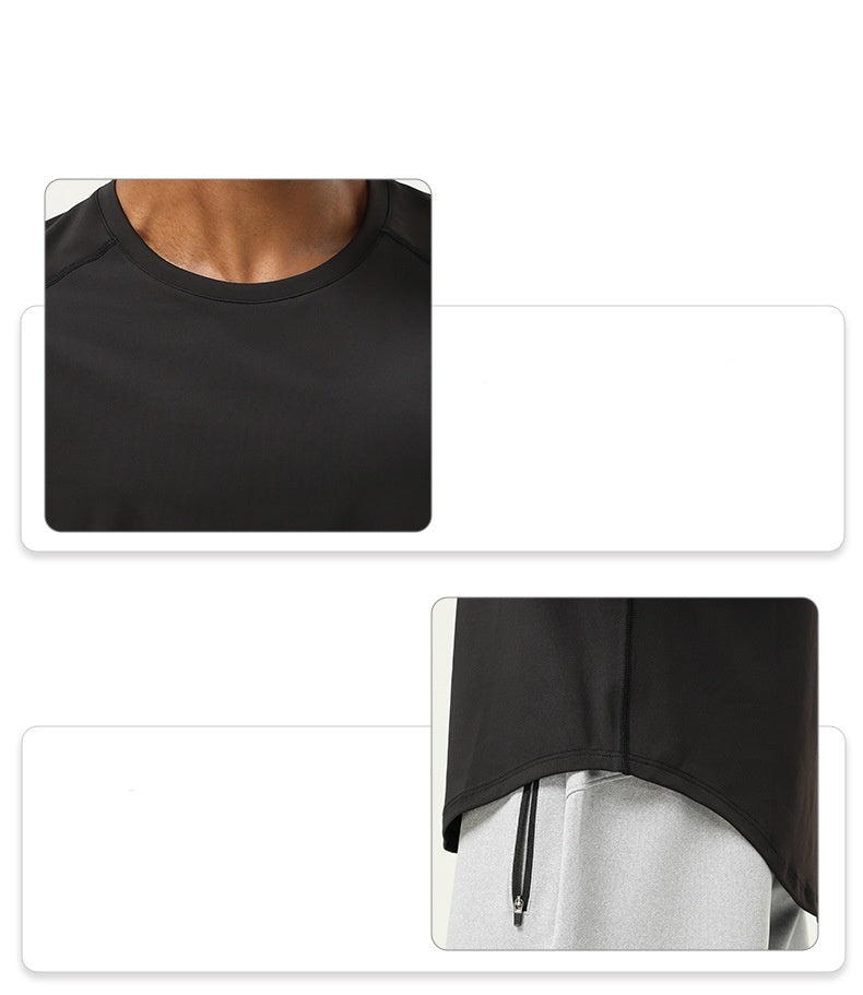 Mens Gym Workout  82%polyester 18%spandex Long Sleeve Shirt SY-AL16841 print logo 23