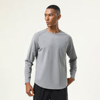 Mens Gym Workout  82%polyester 18%spandex Long Sleeve Shirt SY-AL16841 print logo 3