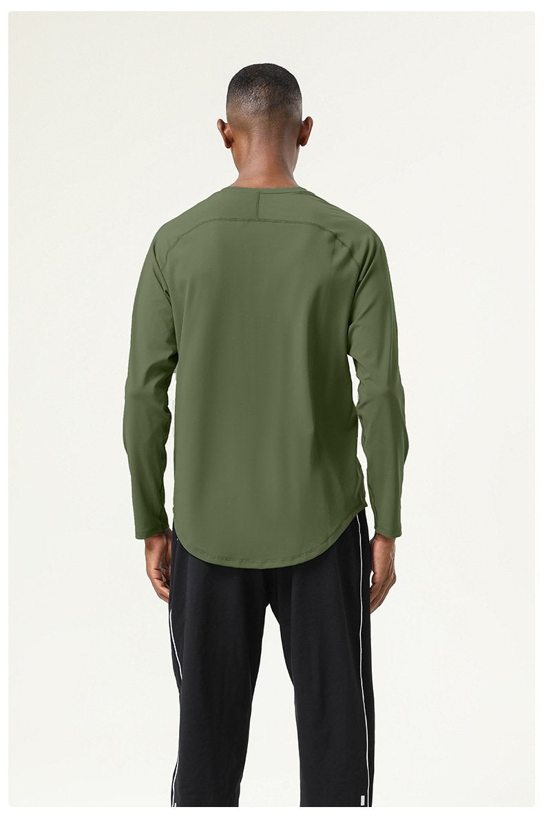 Mens Gym Workout  82%polyester 18%spandex Long Sleeve Shirt SY-AL16841 print logo 31