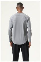 Mens Gym Workout  82%polyester 18%spandex Long Sleeve Shirt SY-AL16841 print logo 33
