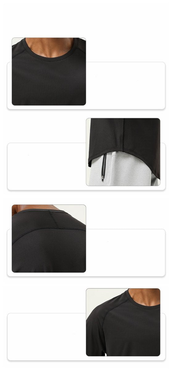 Mens Gym Workout  82%polyester 18%spandex Long Sleeve Shirt SY-AL16841 print logo 36
