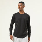 Mens Gym Workout  82%polyester 18%spandex Long Sleeve Shirt SY-AL16841 print logo 5