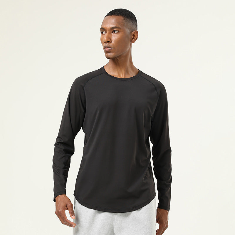 Mens Gym Workout  82%polyester 18%spandex Long Sleeve Shirt SY-AL16841 print logo 5