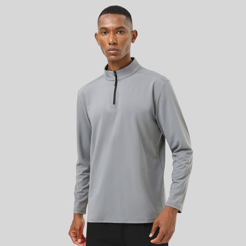 Mens Activewear Workout 82%polyester 18%spandex Quarter Zip Shirt SY-AL16843 print logo 1