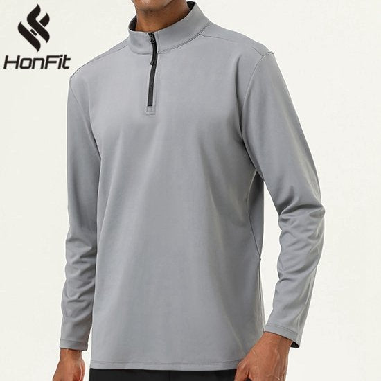 Mens Activewear Workout 82%polyester 18%spandex Quarter Zip Shirt SY-AL16843 print logo 13