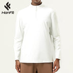 Mens Activewear Workout 82%polyester 18%spandex Quarter Zip Shirt SY-AL16843 print logo 16