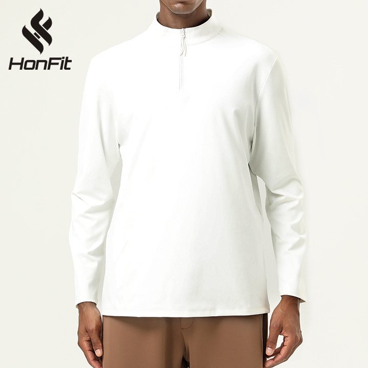 Mens Activewear Workout 82%polyester 18%spandex Quarter Zip Shirt SY-AL16843 print logo 16
