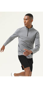 Mens Activewear Workout 82%polyester 18%spandex Quarter Zip Shirt SY-AL16843 print logo 18