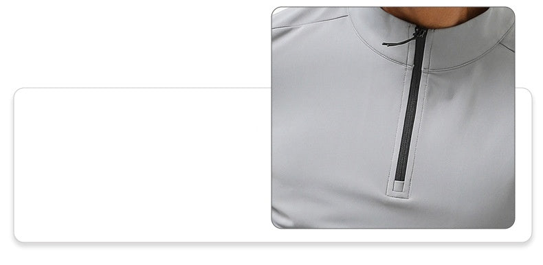 Mens Activewear Workout 82%polyester 18%spandex Quarter Zip Shirt SY-AL16843 print logo 22