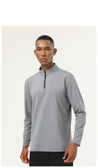 Mens Activewear Workout 82%polyester 18%spandex Quarter Zip Shirt SY-AL16843 print logo 23