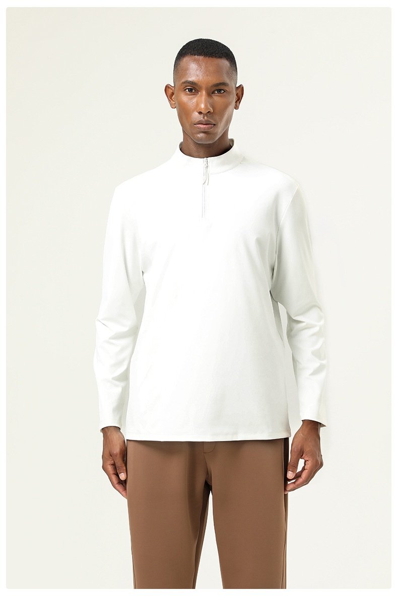 Mens Activewear Workout 82%polyester 18%spandex Quarter Zip Shirt SY-AL16843 print logo 25