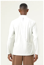 Mens Activewear Workout 82%polyester 18%spandex Quarter Zip Shirt SY-AL16843 print logo 26