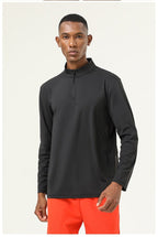 Mens Activewear Workout 82%polyester 18%spandex Quarter Zip Shirt SY-AL16843 print logo 27