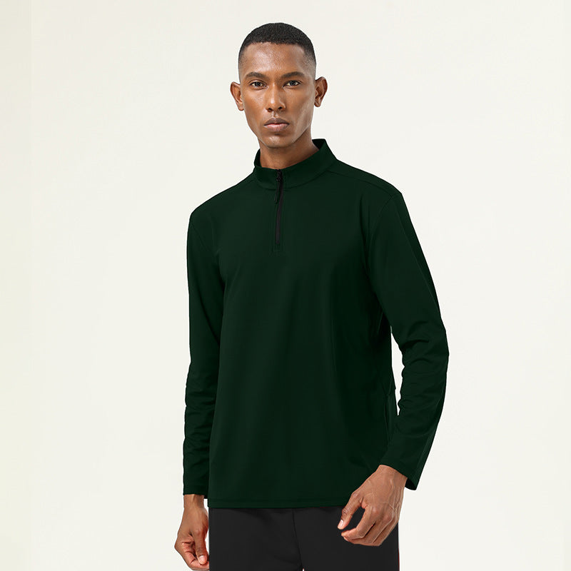 Mens Activewear Workout 82%polyester 18%spandex Quarter Zip Shirt SY-AL16843 print logo 6