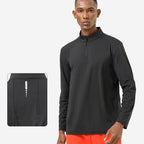 Mens Activewear Workout 82%polyester 18%spandex Quarter Zip Shirt SY-AL16843 print logo 8