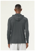 Mens Gym Sports 82%polyester 18%spandex  Hoodie SY-AL16845 print logo 25