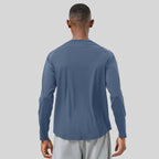 Mens Sports Running 82%polyester 18%spandex Long Sleeve Shirt SY-AL16847 print logo 2