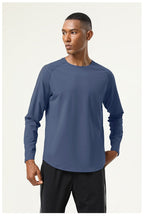 Mens Sports Running 82%polyester 18%spandex Long Sleeve Shirt SY-AL16847 print logo 28