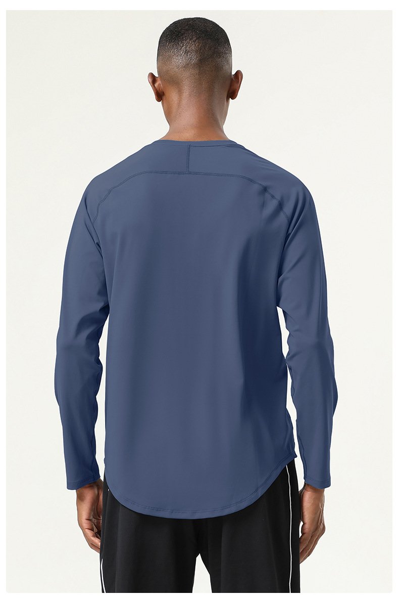Mens Sports Running 82%polyester 18%spandex Long Sleeve Shirt SY-AL16847 print logo 29