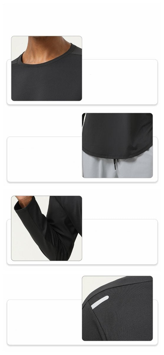 Mens Sports Running 82%polyester 18%spandex Long Sleeve Shirt SY-AL16847 print logo 30