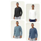 Mens Sports Running 82%polyester 18%spandex Long Sleeve Shirt SY-AL16847 print logo 9
