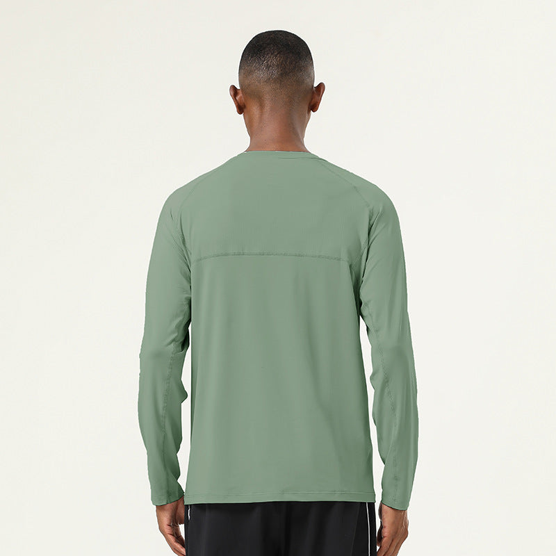 Mens Sports Fitness 88%polyester 12%spandex Long Sleeve Shirt SY-AL16851 print logo 11