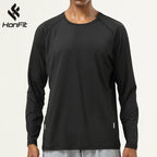 Mens Sports Fitness 88%polyester 12%spandex Long Sleeve Shirt SY-AL16851 print logo 18