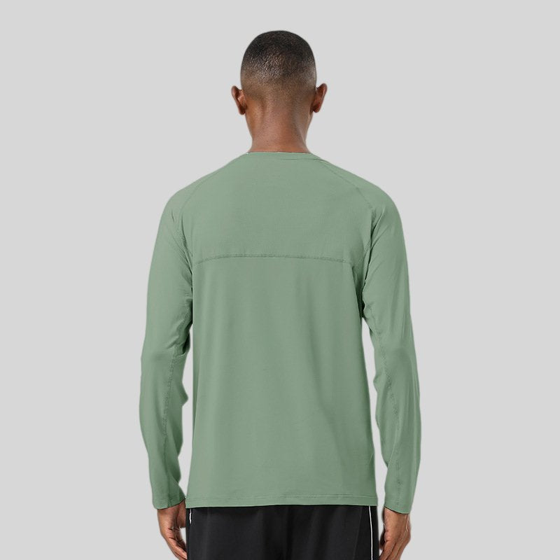 Mens Sports Fitness 88%polyester 12%spandex Long Sleeve Shirt SY-AL16851 print logo 2
