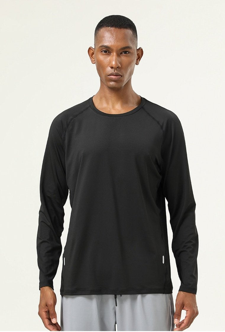 Mens Sports Fitness 88%polyester 12%spandex Long Sleeve Shirt SY-AL16851 print logo 25