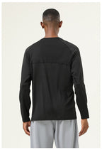 Mens Sports Fitness 88%polyester 12%spandex Long Sleeve Shirt SY-AL16851 print logo 26