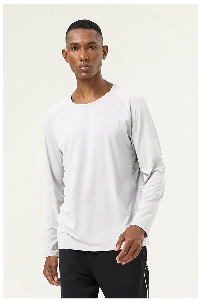 Mens Sports Fitness 88%polyester 12%spandex Long Sleeve Shirt SY-AL16851 print logo 27
