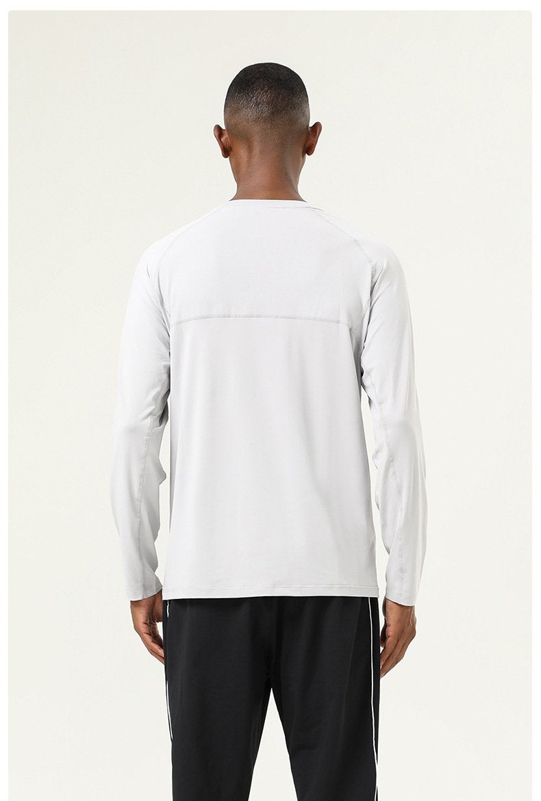 Mens Sports Fitness 88%polyester 12%spandex Long Sleeve Shirt SY-AL16851 print logo 28