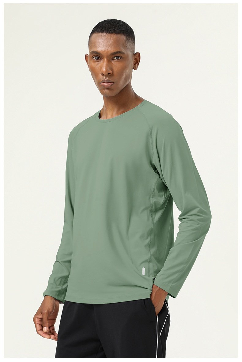 Mens Sports Fitness 88%polyester 12%spandex Long Sleeve Shirt SY-AL16851 print logo 31