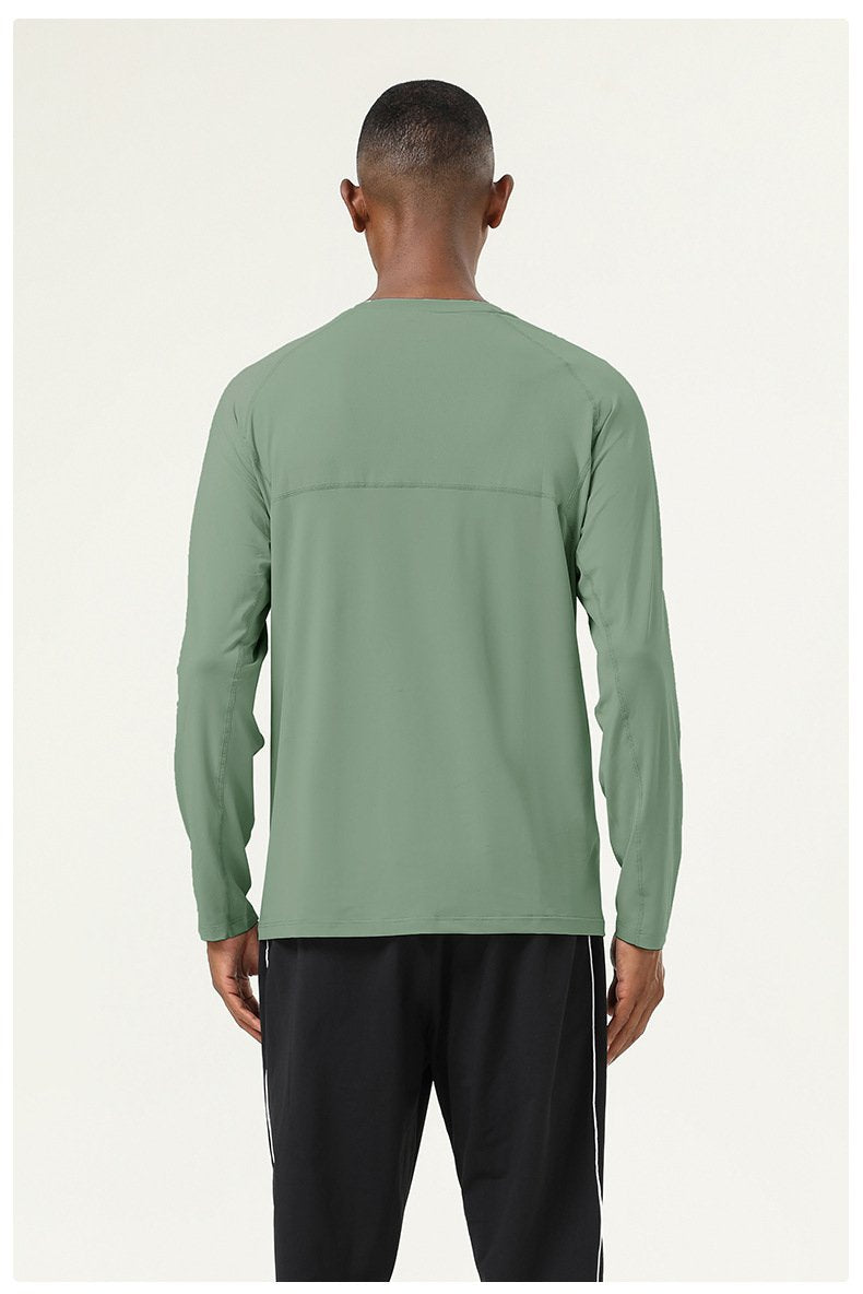 Mens Sports Fitness 88%polyester 12%spandex Long Sleeve Shirt SY-AL16851 print logo 32