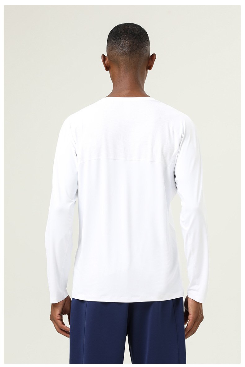 Mens Sports Fitness 88%polyester 12%spandex Long Sleeve Shirt SY-AL16851 print logo 34