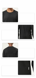 Mens Sports Fitness 88%polyester 12%spandex Long Sleeve Shirt SY-AL16851 print logo 35