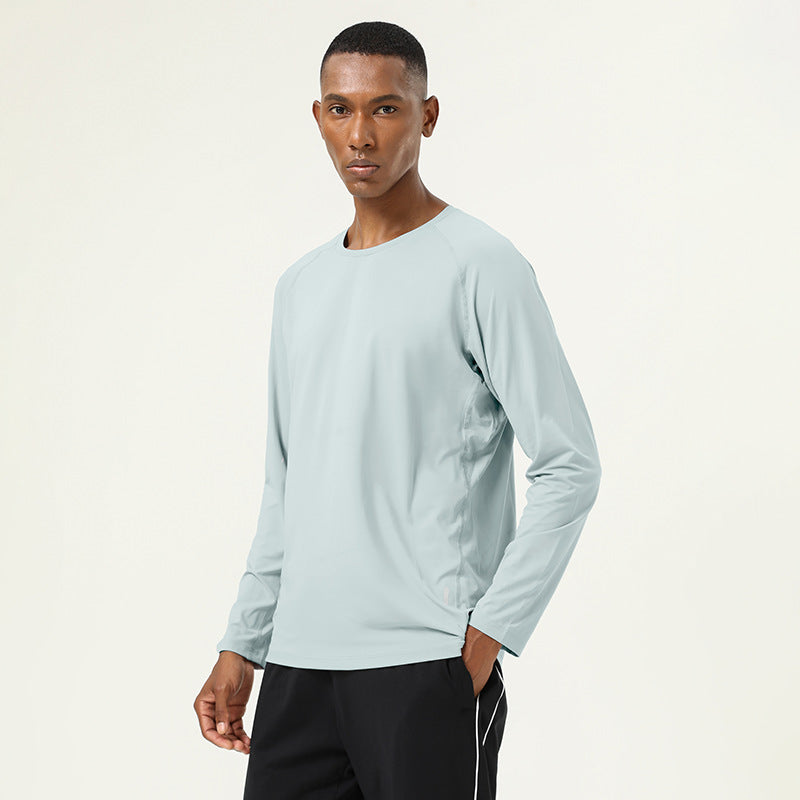 Mens Sports Fitness 88%polyester 12%spandex Long Sleeve Shirt SY-AL16851 print logo 6
