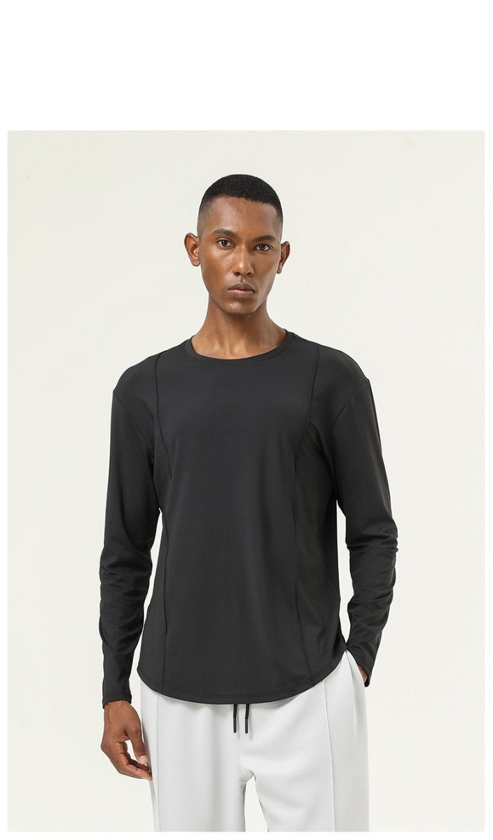 Mens Casual Sports 82%polyester 18%spandex Long Sleeve Shirt SY-AL16857 print logo 21