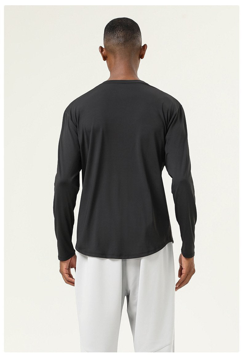 Mens Casual Sports 82%polyester 18%spandex Long Sleeve Shirt SY-AL16857 print logo 22