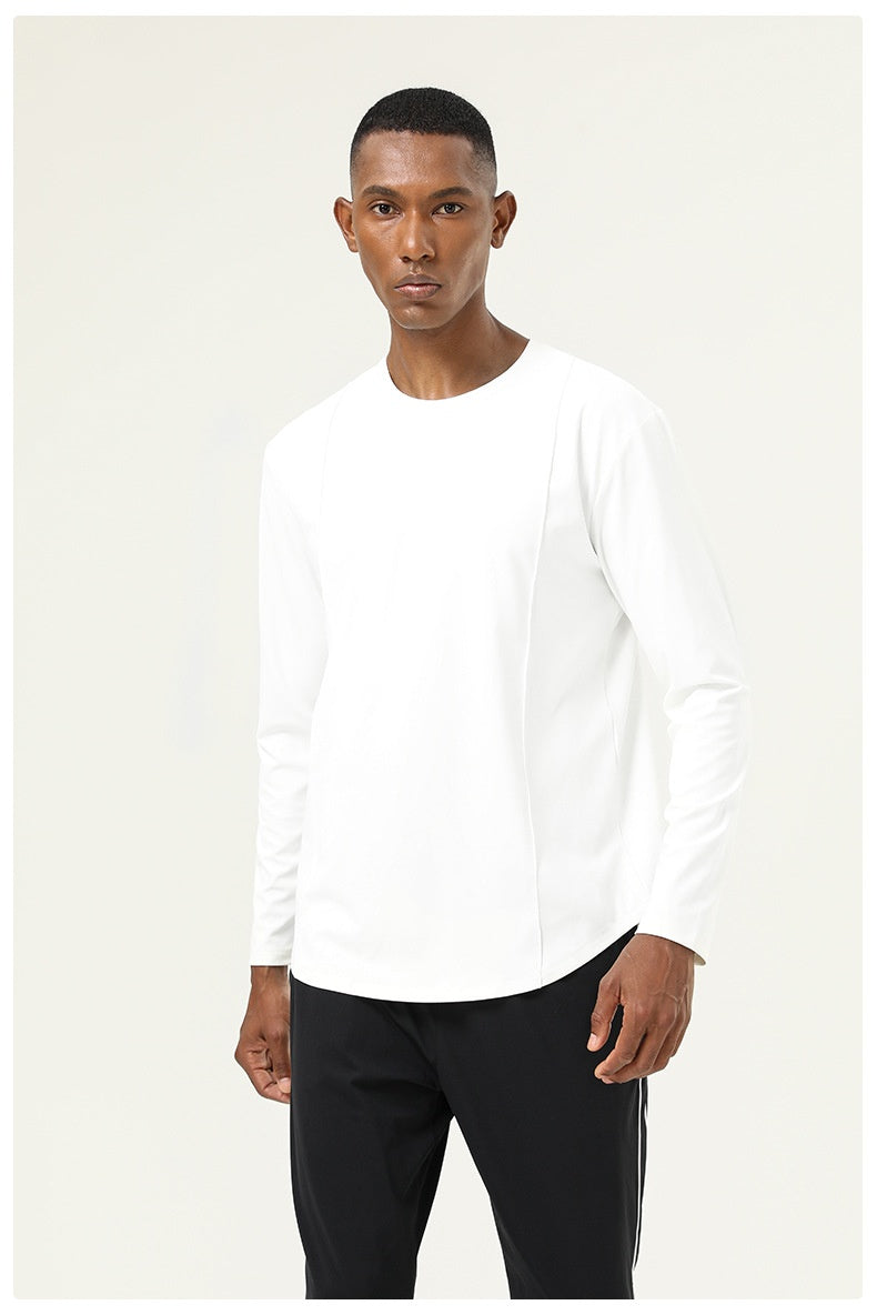 Mens Casual Sports 82%polyester 18%spandex Long Sleeve Shirt SY-AL16857 print logo 23