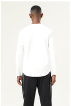 Mens Casual Sports 82%polyester 18%spandex Long Sleeve Shirt SY-AL16857 print logo 24