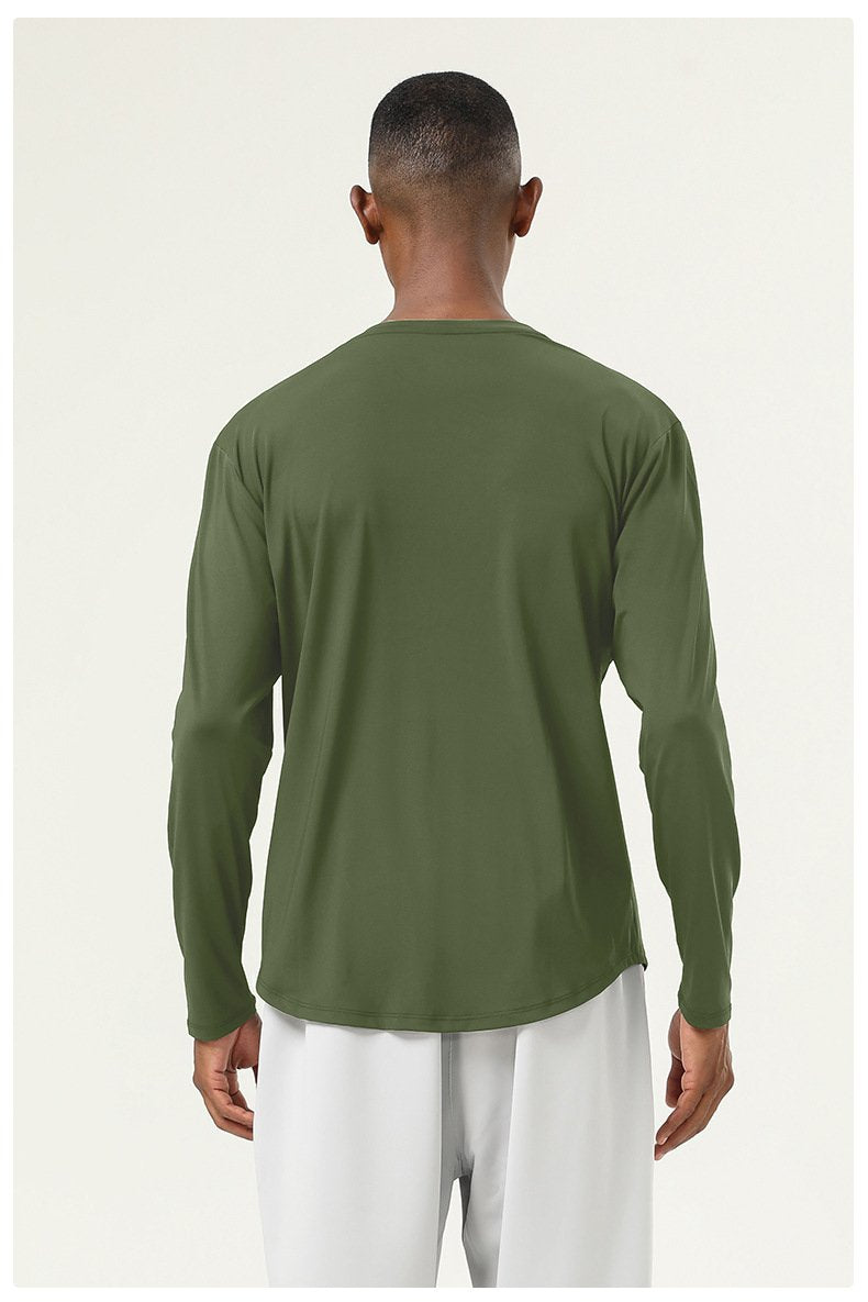 Mens Casual Sports 82%polyester 18%spandex Long Sleeve Shirt SY-AL16857 print logo 26