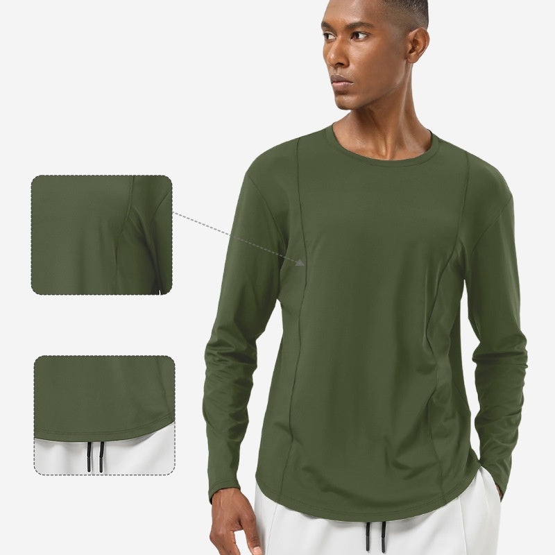 Mens Casual Sports 82%polyester 18%spandex Long Sleeve Shirt SY-AL16857 print logo 8