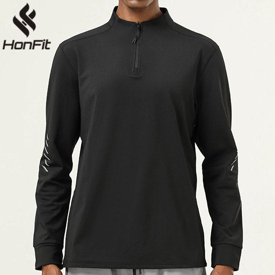 Mens Gym Activewear 86%polyester 14%spandex  Quarter Zip Shirt SY-AL16859 print logo 11