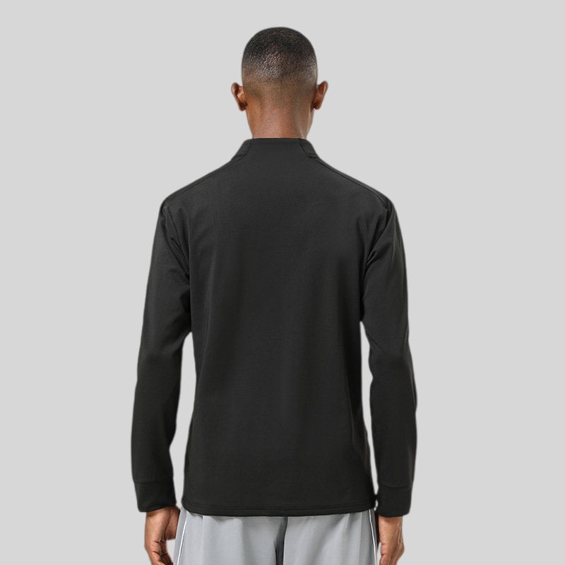 Mens Gym Activewear 86%polyester 14%spandex  Quarter Zip Shirt SY-AL16859 print logo 2
