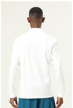 Mens Gym Activewear 86%polyester 14%spandex  Quarter Zip Shirt SY-AL16859 print logo 22