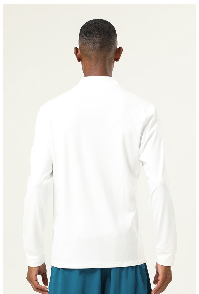 Mens Gym Activewear 86%polyester 14%spandex  Quarter Zip Shirt SY-AL16859 print logo 22