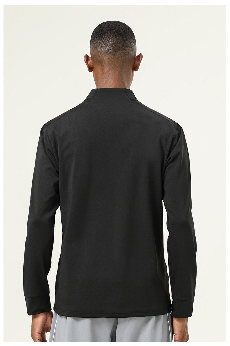 Mens Gym Activewear 86%polyester 14%spandex  Quarter Zip Shirt SY-AL16859 print logo 24