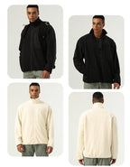 Mens Activewear Fitness 100%polyester Jacket SY-AL16861 print logo 6