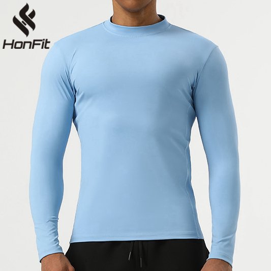 Mens Running Fitness 75%nylon 25%spandex  Long Sleeve Shirt SY-AL16863 print logo 11